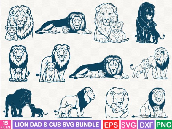 A Designer's Review of the Lion Dad Cub SVG Bundle
