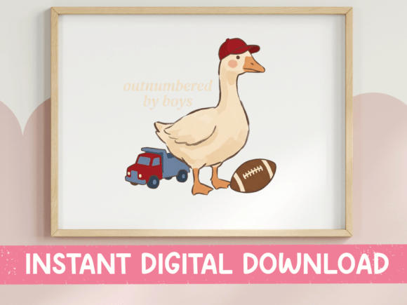A Digital Seller's Review of Outnumbered Boys Goose Minimal Graphics for T-Shirt Designs