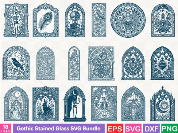 A Gothic Stained Glass Graphic Bundle for Brand Stories