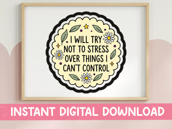 A Review: The Stress Less Cream Daisy Wreath SVG Graphic