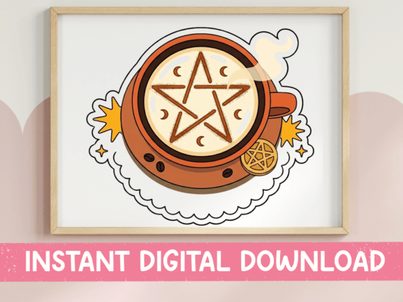 A Witchy Coffee Mug Design for Your Embroidery Projects