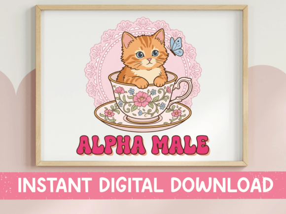 Alpha Male Cat Tee SVG Design: Crafting Visual Wit