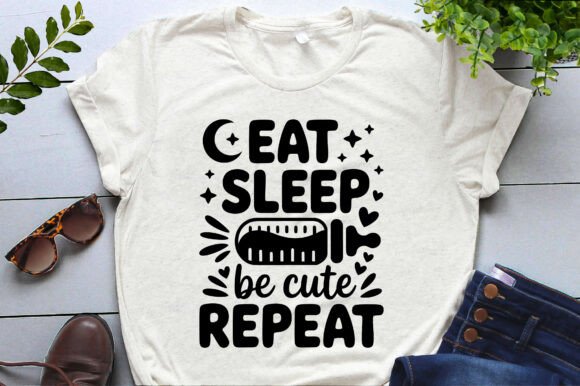 Eat Sleep Be Cute Repeat: A Versatile Graphic for Lifestyle Brands