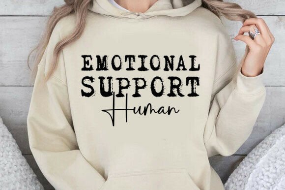 Emotional Support Human SVG Graphics for T-Shirt Designs