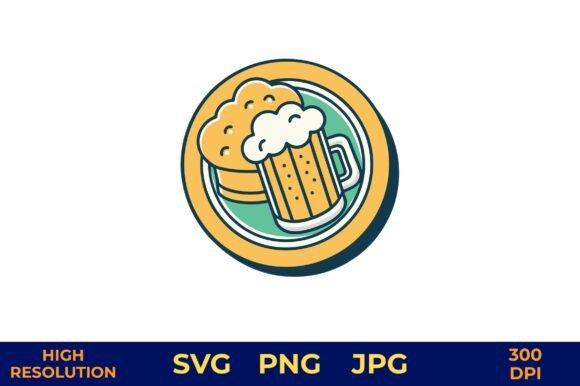 Festival Ticket Graphics: A Craft-Friendly Beer Mug Illustration