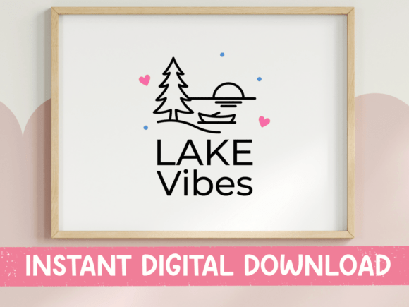 How Lake Vibes Line Art Graphics Elevates Local Business T-Shirt Designs