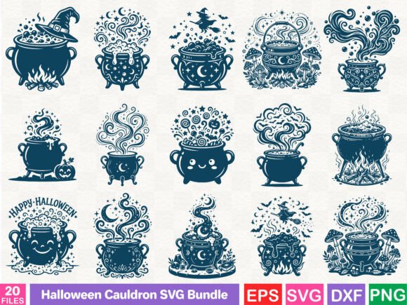 Seasonal Graphics Review: Halloween Cauldron SVG Bundle