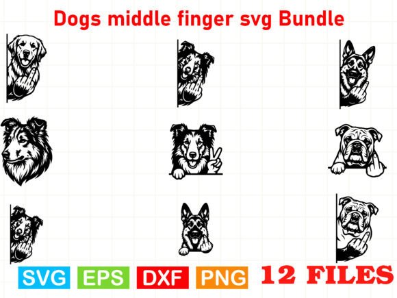 The Versatile Power of Peeking Dogs Middle Finger SVG Bundle