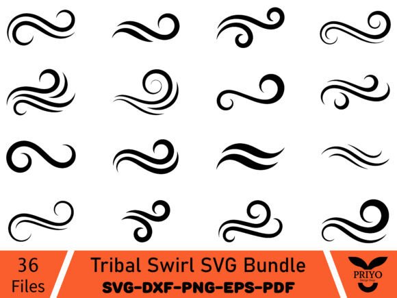 Tribal Swirl SVG Bundle: A Creative Design Asset for Branding