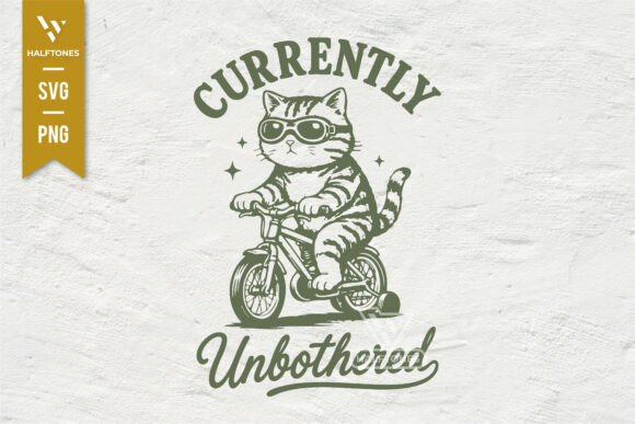 Unbothered Cat Graphics for Casual Branding & Visual Content