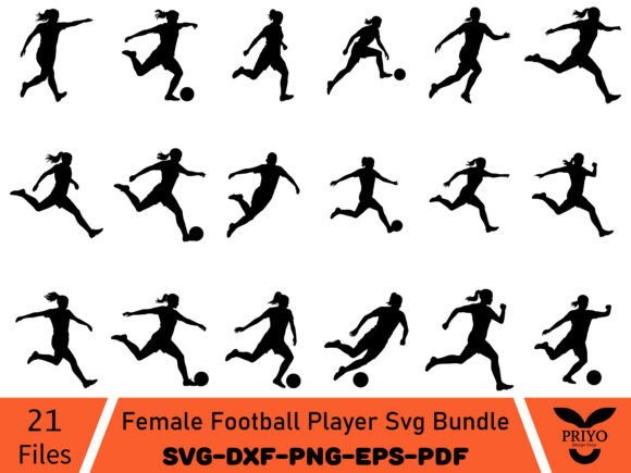 Your Next MVP: A Female Football Player Graphics Bundle